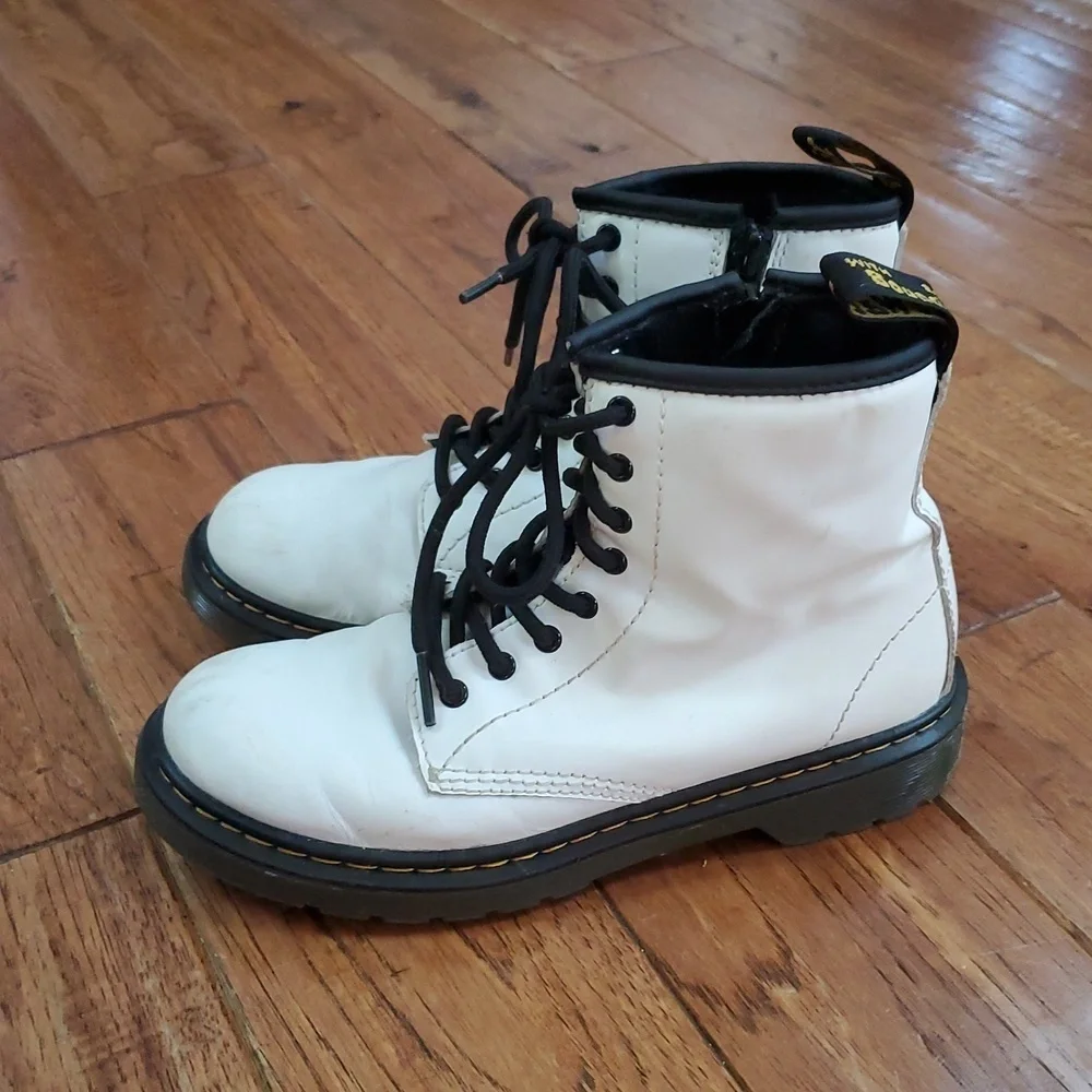 Dr. Martens 1460 J White Leather Boots